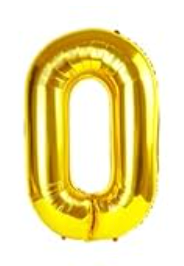 Prima Foil Gold Balloons Numbers 34'