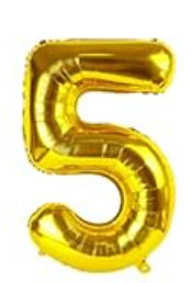 Brother❤︎Sister Foil Balloons 13" Gold Numbers