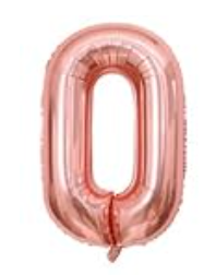Prima Rose Gold  Number Balloons 16'