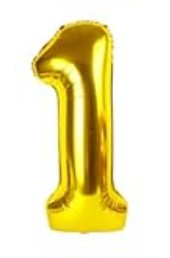 Prima Foil Gold Balloons Numbers 34'