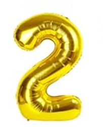 Prima Foil Gold Balloons Numbers 34'