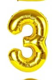 Prima Foil Gold Balloons Numbers 34'