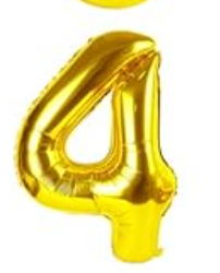 Prima Foil Gold Balloons Numbers 34'