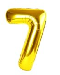 Prima Foil Gold Balloons Numbers 34'