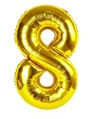 Prima Foil Gold Balloons Numbers 34'