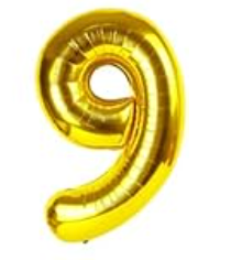 Brother❤︎Sister Foil Balloons 13" Gold Numbers