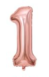 Prima Rose Gold  Number Balloons 16'