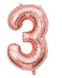 Prima Rose Gold  Number Balloons 16'