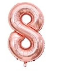 Prima Rose Gold  Number Balloons 16'